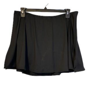 Black Women's One-Piece Swim Skirted Swimsuit
